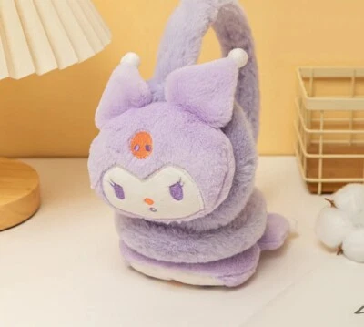 Sanrio Kuromi Winter Plush Earmuffs - Cute Gift For A Girl - Kawaii / Anime