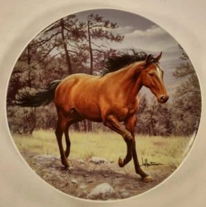 Tone World 2001 Hautman Brothers Collector Plate 8 1/2" Beautiful Brown Horse - Picture 1 of 3