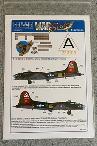 1:32 Kits World Decals KW132079 B-17 Flying Fortress for HK Models - Picture 1 of 1