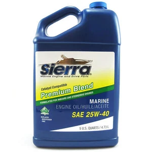 Aceite de motor marino Sierra 18-9400CAT-4 Catalyst 25W-40 5 cuartos - Imagen 1 de 1