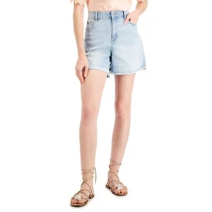 Pantalones cortos de mezclilla convertibles de tiro alto para mujer INC International Concepts, 8/29 - Imagen 1 de 11