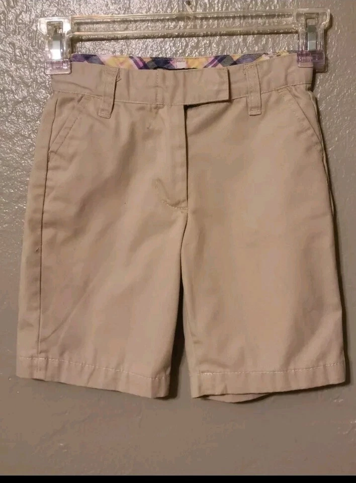 U.S Polo Assn uniforme pantalones cortos caqui niñas usado talla 6 Foto 1 de 4