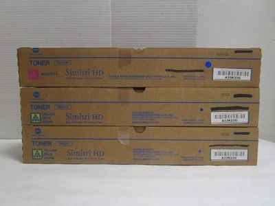 LOTE DE 3 TÓNER LÁSER KONICA MINOLTA TN321M TN321Y BIZHUB A33K33G A33K23G A33K23G Foto 1 de 4
