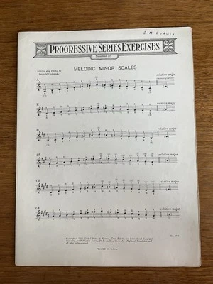 Melodic Minor Scales~Progressive Series Exercises~#37~Art Publication Society - Image 1 of 3