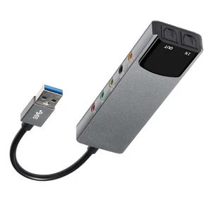 Protable USB Sound Card 5.1 Channel External Audio Card SPDIF Optical for PC - Photo 1/11