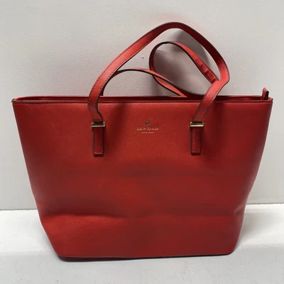 Kate Spade Red Leather Tote - Image 1 of 4