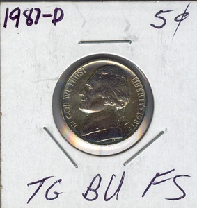 1987-D Jefferson Nickel Top Grade - Picture 1 of 2