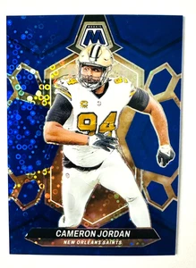 2024 Panini Mosaic Cameron Jordan BLUE Disco Prizm Card SP #/75 Saints Star! - Picture 1 of 3