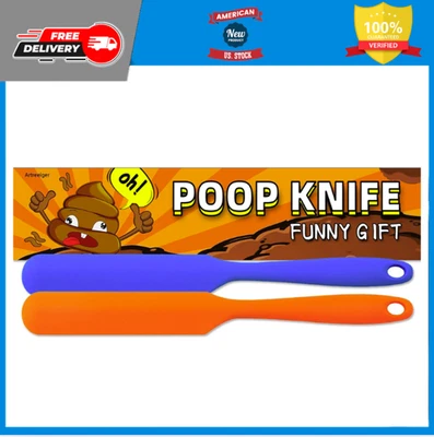 Artreeiger 2 Pack Poop Knife, Silicone Poop Cutter Knife Prank Practical Joke