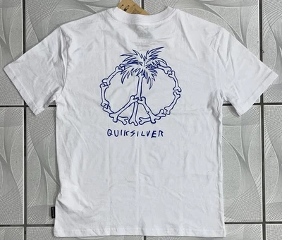 Quiksilver Tshirt Made of Bones Size 12 White Youth NWT - Image 1 of 4