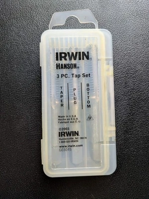 Irwin Hanson 3 PC. Tap Set G03045 - Carbon Steel - Open Box - Made in USA - Image 1 of 4
