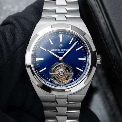 Reloj Pulsera Vacheron Constantin Overseas Tourbillon SIN USAR 6/25 Azul Titanio Foto 1 de 4