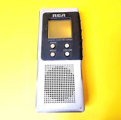 RCA RP-5012B DIGITAL VOICE RECORDER HANDHELD PORTABLE SLIM SILVER LED DISPLAY - Image 1 of 4