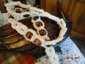 Macrame Beaded Dog Leash #2 Greyhound St. Bernard Gordon Setter Pure Bred - Picture 1 of 5