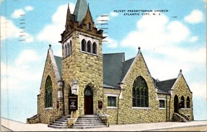 Postcard Olivet Atlantic City New Jersey Second Presbyterian Church D101 - Imagen 1 de 2