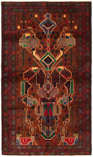 Vintage Hand-Knotted Area Rug 3'9" x 6'6" Traditional Wool Carpet