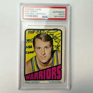 Rick Barry Unterzeichnet 1972-73 Topps #44 Mit 3 Inschriften PSA Auto Authentic - Bild 1 von 2