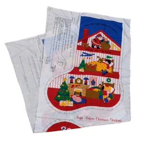 Vintage Night Before Christmas Strumpf Muster Cranston Print Works Craft TG&Y - Bild 1 von 4