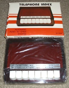 Vintage Telephone Index Phone Numbers Automatic Push-N-Open Hong Kong Brand New - Picture 1 of 4