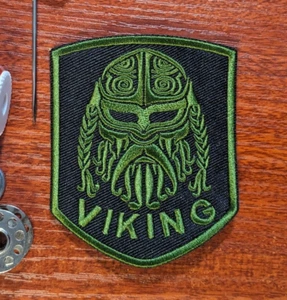 Vikings Patch Norseman Nordic Medieval Embroidered Iron On Patch 3.25x2.5" - Picture 1 of 3