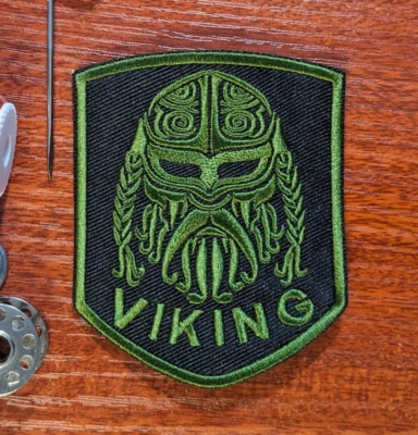 Vikings Patch Norseman Nordic Medieval Embroidered Iron On Patch 3.25x2.5" - Image 1 of 3