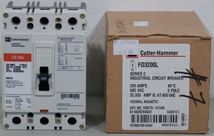 NEW ASM PN:26-123950A01 Circuit Breaker-480 V/200 A/3-Pole Cutler Hammer FD3200L - Picture 1 of 5