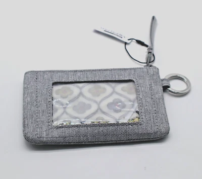 Vera Bradley Zip ID Case Medium Heather Gray  - NEW - Изображение 1 из 2