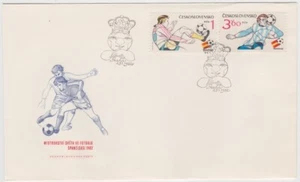 Czechoslovakia FDC 1982, FIFA World Cup 1982 , Player Kicking Ball, Heading ball - Picture 1 of 1