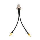 1X Rp-Tnc To 2X Crc9 Plug 3G/4G Modem Antenna Splitter/Combiner Y Adapter Cable