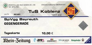 Ticket 3. BL TuS Koblenz - SpVgg Bayreuth 2005/06 - Bild 1 von 1