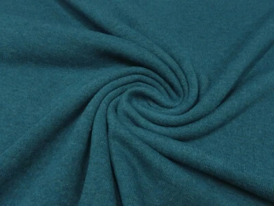 Stoff Ital Strickstoff 100% Merino Merinostrick Wolle uni petrol melange - Bild 1 von 4