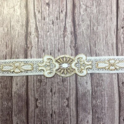 15 Yards Lace Embroidery Trimming Sewing Water-soluble DIY Cushion Curtain Trim  - Image 1 of 4