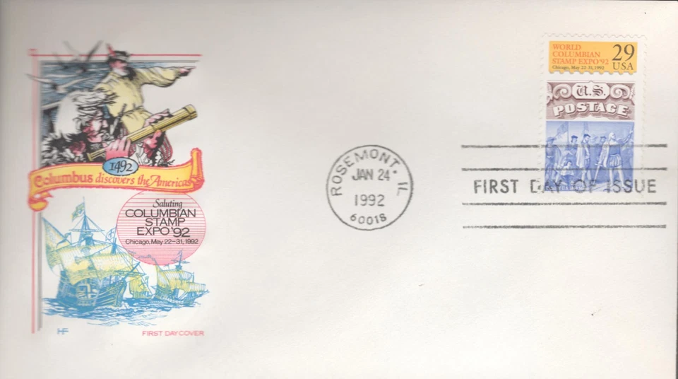 1992 FDC - Scott# 2616 - Columbian Stamp Expo - Farnam Cachet - Image 1 of 1