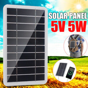 5W 5V Solarpanel USB Power Bank Outdoor Camping Wandern Handy Ladegerät