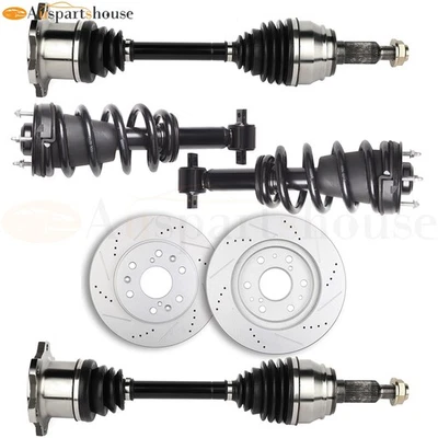 Pair Front CV Axles & Complete Struts For 07-14 Chevy Tahoe GMC Yukon XL 1500 - Imagem 1 de 4