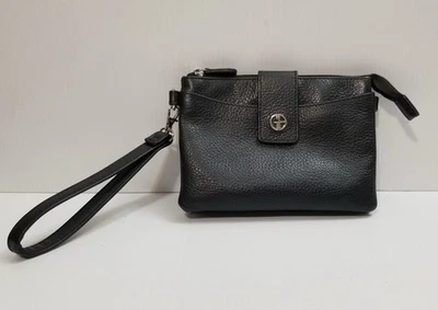 Mini bolsa tiracolo GIANI BERNINI couro pebbled macio acordeão - Preta - Imagem 1 de 4