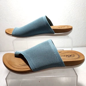 Sandalia Biza Luvish Mujer 37 EE. UU. 6,5 Slide Gris/Azul Puntera Sin Cordones Correa de Anclaje - Imagen 1 de 10