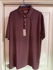 NWT Maelreg Mens Golf Performance Polo XXL Moisture Wicking Poly/Spandex SPF 30 - Picture 1 of 7