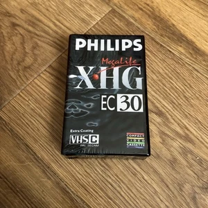 Phillips Megalife xhg ec30 extra coating vhs c compact video cassette Tape d37 - Afbeelding 1 van 5
