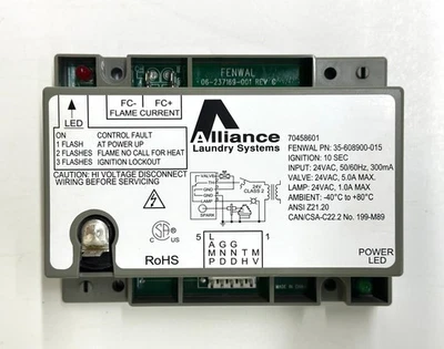 Control de encendido de secadora Alliance NO UE para Speed Queen Huebsch PN: 70458601 OEM Foto 1 de 4