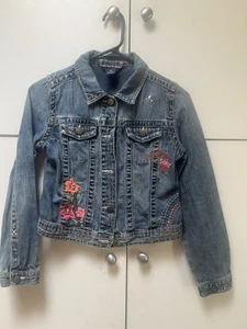Girl's Gap Embellished Jean Jacket sz 10 preowned - Picture 1 of 3
