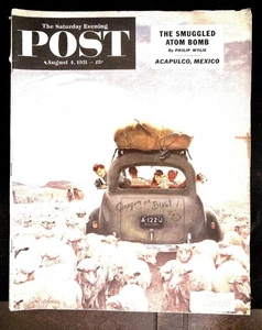 Saturday Evening Post August 4, 1951 John Clymer Cover, Complete Magazine - Imagen 1 de 1