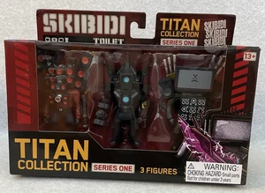 Skibidi Titan Serie 1 TV Mann Kameramann Speakerman 3 Figuren Bonkers Toy Co Neu in OVP - Bild 1 von 3