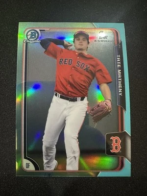 2015 Bowman Draft #89 Tate Matheny Chrome Blue Sky Refractor Red Sox - Image 1 of 2