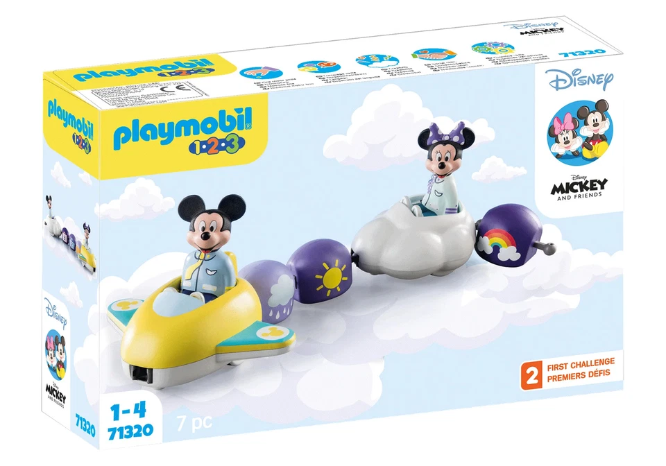 PLAYMOBIL #71320 1.2.3 & Disney: Mickey's & Minnie's Cloud Ride NOVO! - Imagem 1 de 1