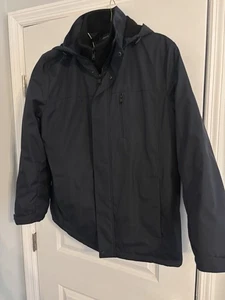 Abrigo de Invierno Calvin Klein Azul Marino Para Hombre Grande Agua, Resistente Protección contra el Viento - Imagen 1 de 12