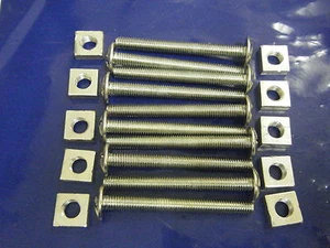 10 x M6 x 80 mm roofing bolts with nuts furniture diy hobby craft engineering - Picture 1 of 2