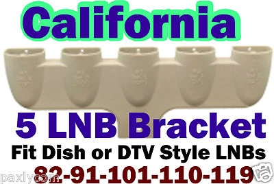 5 LNB Bracket Holder Adapter Mounts for Dish DTV Elliptical LNBF Satellite   - Image 1 of 2