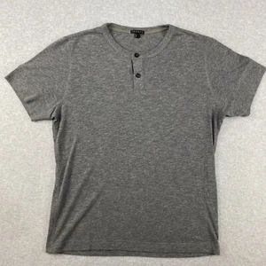 Theory Henley Shirt Mens Large L Gray Morten H Short Sleeve Soft Tee Casual - Imagen 1 de 9