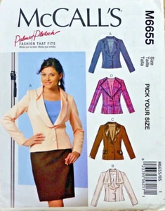 Misses/Women Lines Blazer Jacket McCall's Sewing Pattern M6655 Size 8-16/16-24 - Picture 1 of 5